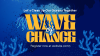 Ocean Cleanup Movement  Facebook Event Cover Design