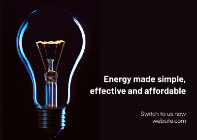 Energy Light Bulb Postcard Image Preview