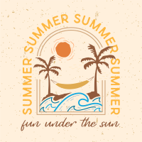 Summer Beach Badge Instagram Post Design
