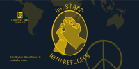 World Refugee Hand Lineart Twitter post Image Preview