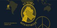 World Refugee Hand Lineart Twitter Post Image Preview