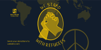 World Refugee Hand Lineart Twitter Post Image Preview