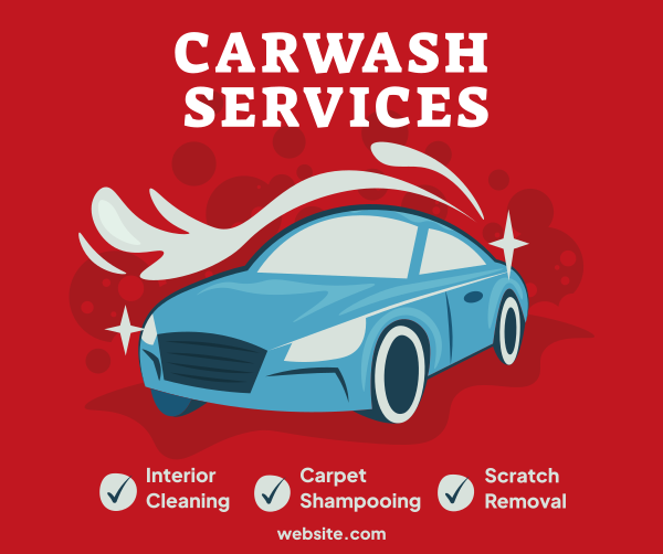 Carwash Services List Facebook Post Design Image Preview