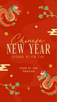 Lunar New Year Dragon YouTube Short Design