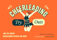 Cheerleading Tryouts Announcement Postcard Preview