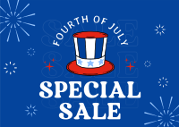Quirky 4th of July Special Sale Postcard Image Preview
