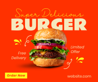 The Burger Delight Facebook Post Design