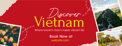 Vietnam Travel Tour Scrapbook Facebook cover Image Preview