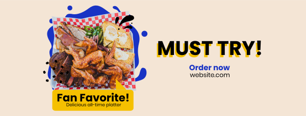 Takeout Resto Facebook Cover Design Image Preview