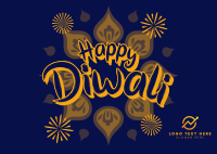 Diwali Festival Greeting Postcard Image Preview