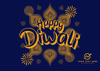 Diwali Festival Greeting Postcard Image Preview