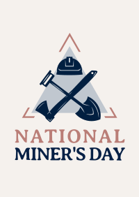 Miner's Day Badge Poster Design