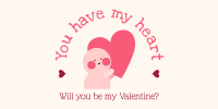 Valentine's Heart Twitter Post Design
