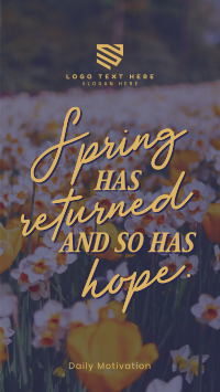 Spring Hope Quote TikTok Video Preview