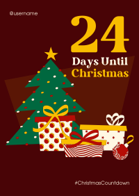 Festive Christmas Countdown Poster Design