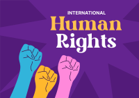 International Human Rights Postcard Design