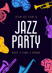 Groovy Jazz Party Flyer Image Preview