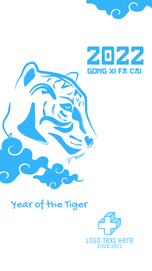 New Year Tiger Illustration Instagram story Image Preview
