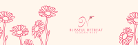 Sunflower Outline Decoration Twitter header (cover) Image Preview