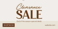 Minimalist Clearance Sale Twitter post Image Preview