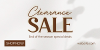 Minimalist Clearance Sale Twitter Post Image Preview