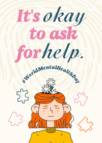 Ask Help Mental Health Flyer Preview