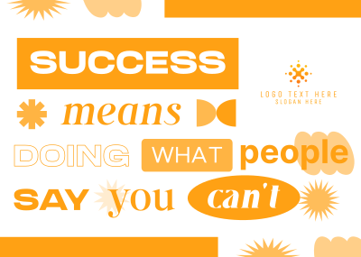 Quirky Success Quote Postcard Image Preview