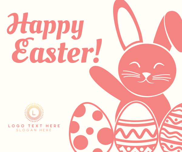 Easter Bunny Greeting Facebook Post Design Image Preview