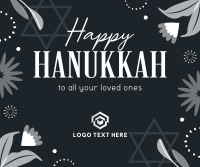 Elegant Hanukkah Night Facebook Post Design
