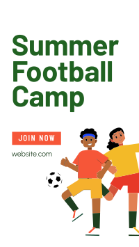 Summer Football Camp Facebook Story Design