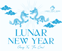 Happy Lunar New Year Facebook Post Design