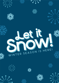 Let It Snow Winter Greeting Poster Image Preview