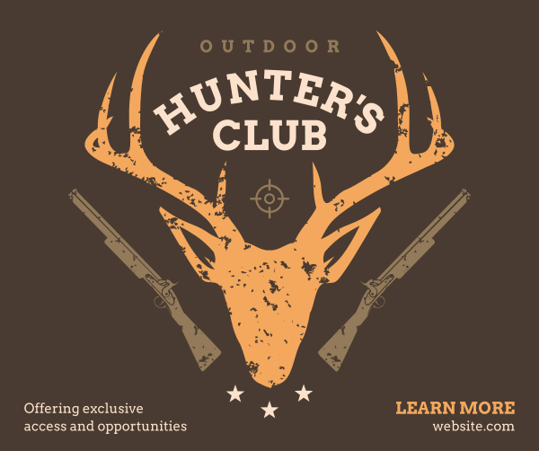 Join The Hunter's Club Facebook Post Design Image Preview