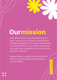 Our Mission Floral Flyer Design