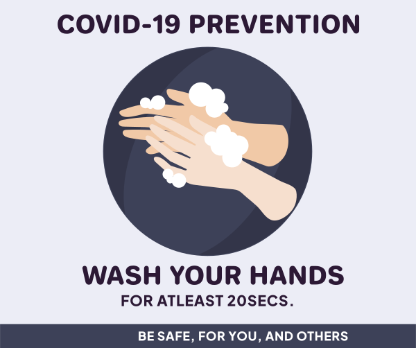 Wash Your Hands Facebook Post Design Image Preview