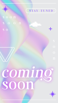 Holographic Coming Soon Instagram Story Design