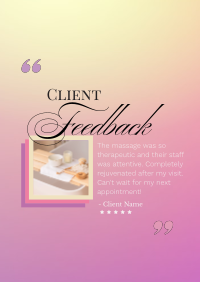 Spa Client Feedback Flyer Image Preview