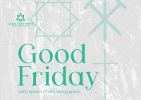 Minimalist Good Friday Greeting  Postcard Image Preview