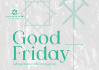 Minimalist Good Friday Greeting  Postcard Design