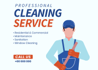 Janitorial Cleaning Postcard Design