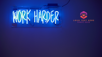 Work Harder Zoom Background Design