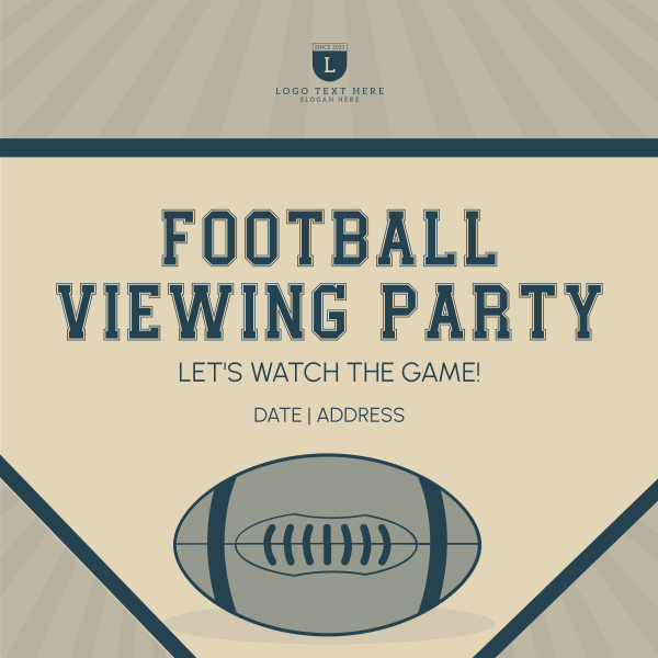 Football Viewing Party Instagram Post Design Image Preview