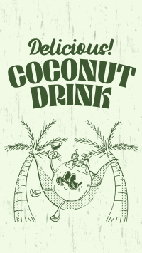 Coconut Drink Mascot Facebook story Image Preview