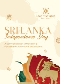 Sri Lankan Flag Poster Design