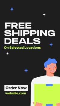 Cool Free Shipping Deals Instagram Story Design