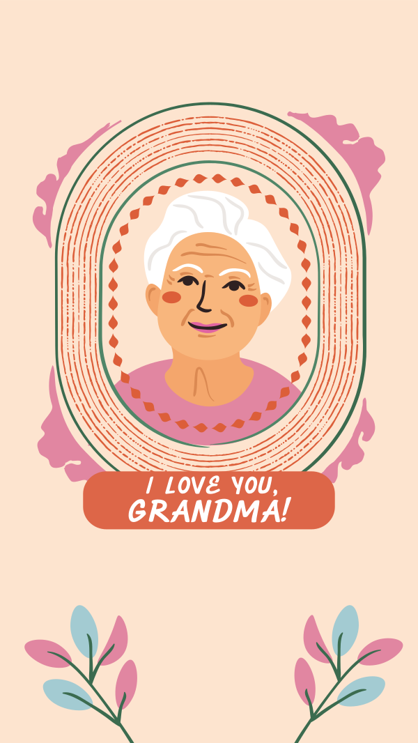 Greeting Grandmother Frame Instagram Story Design Image Preview