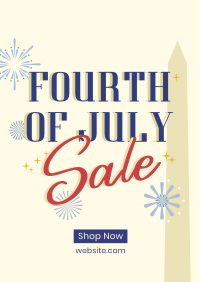 4th of July Text Sale Flyer Image Preview