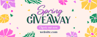 Spring Giveaway Flowers Facebook Cover Design