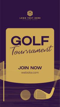 Simple Golf Tournament YouTube Short Design