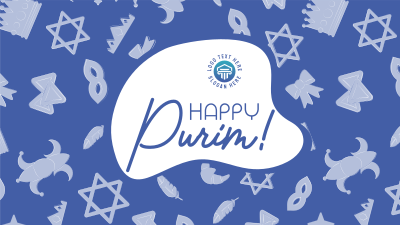 Purim Symbols Facebook event cover Image Preview